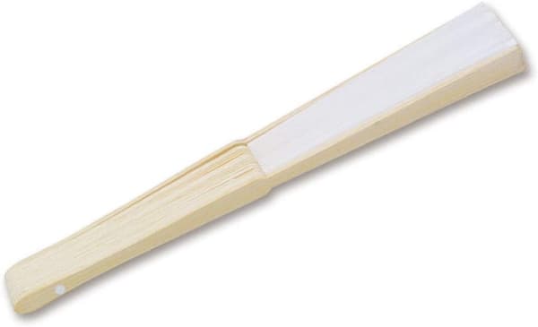 10 hvide papir bambus vifter