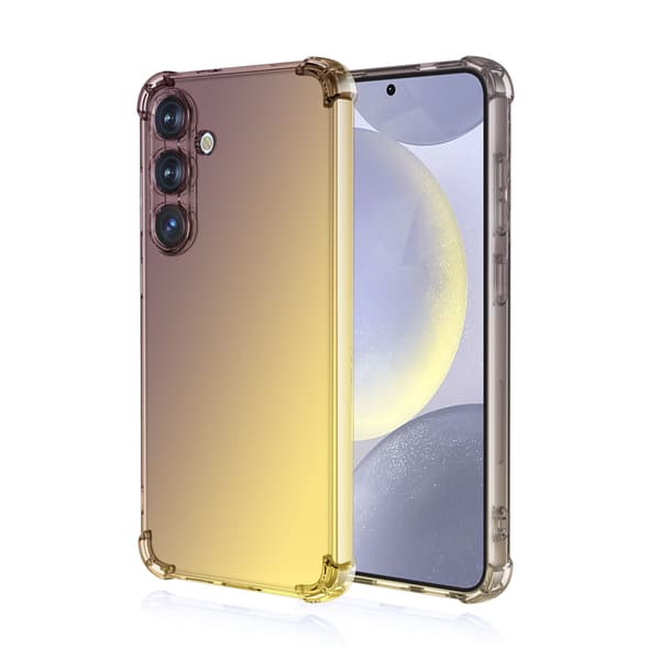 Samsung Galaxy S25 Telefoncover, Gradient, Stødsikkert (sort guld)