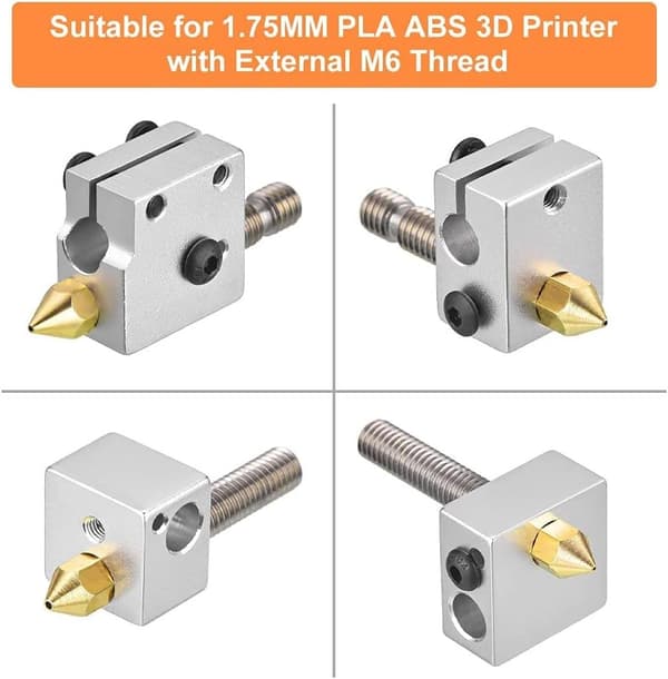 3D printer tilbehør - MK8 dyser - 5 stk., 0,4 mm, 3D printer