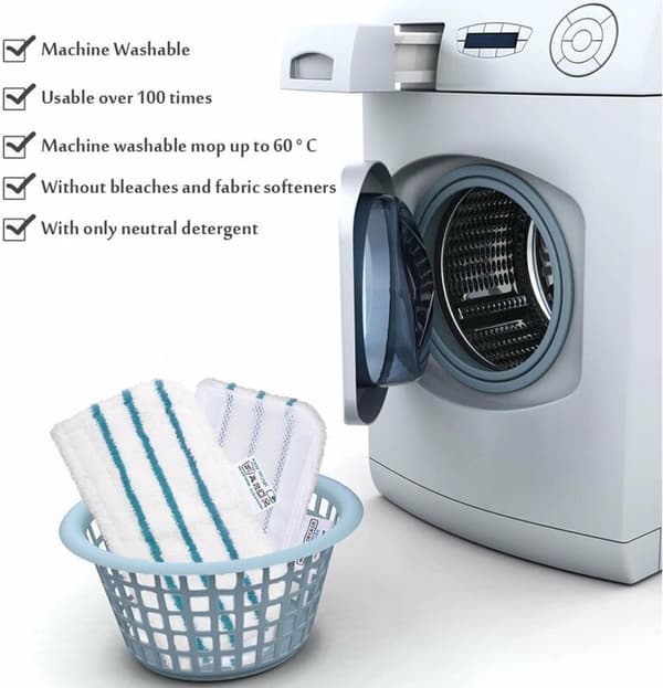 Mikrofiberklude Kompatible, BLACK+DECKER, Pakke med 5 Multi-Purpose Dampmoppeklude