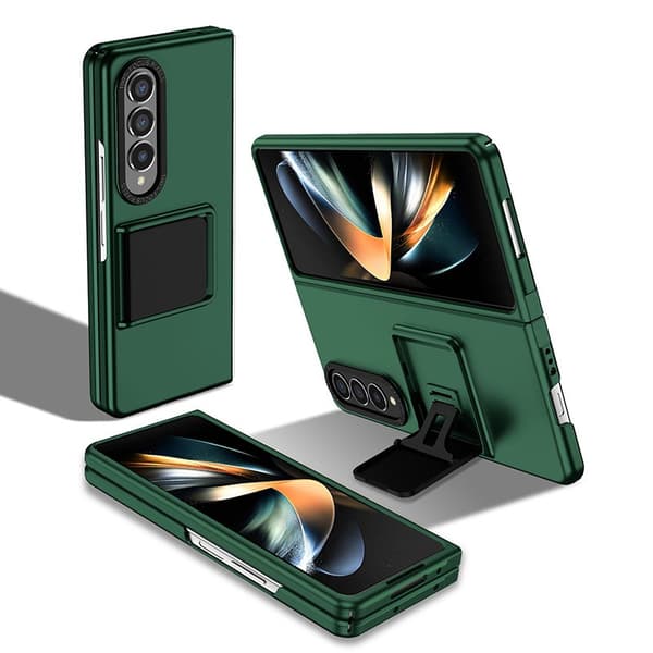 SAM Galaxy Z Fold 7, Vikbart Telefonskal med Ställ, Fallsäkert, Grön