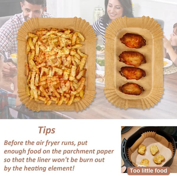 Bagepapir til Airfryer, Bagepapirsark, 180 Stykker