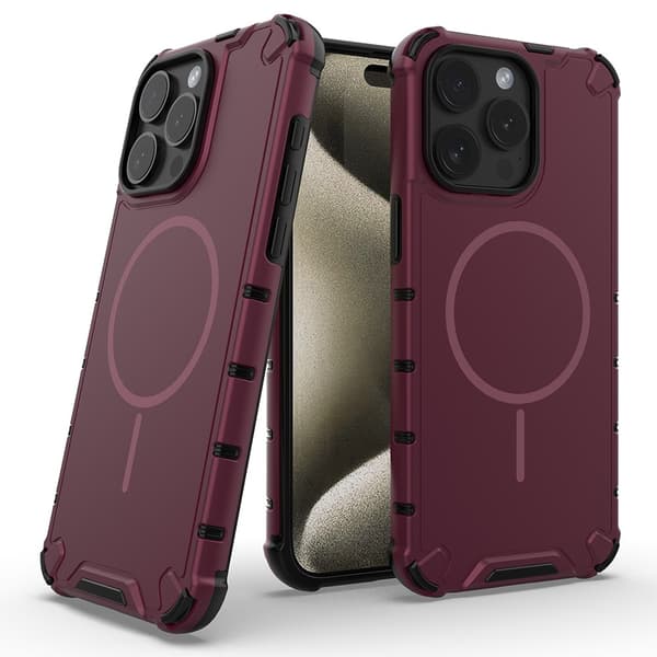 Kompatibel med iPhone 15 PRO MAX mobilskal, fallsäkert mobilskal, röd