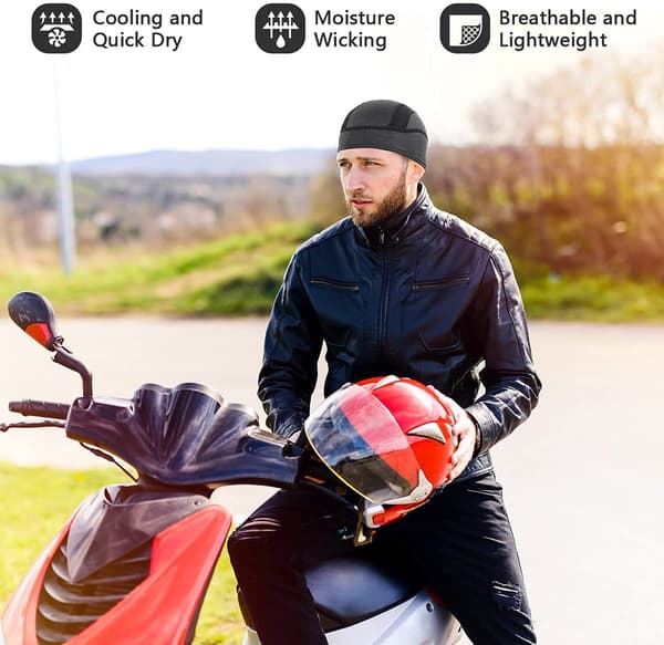 Cykellhälmsfoder, kylande mesh cykelkeps, svetttransporterande mössa under hjälmen, lämplig för både män och kvinnor
