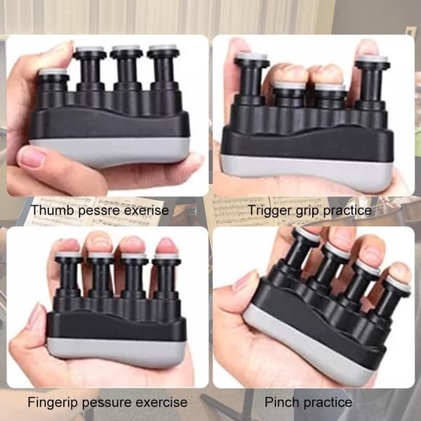 1 st Set Greppbräda Förstärkare Gitarr Tränare Finger Träningsverktyg Greppbräda Förstärkare Greppbräda Tränare Svart Lämplig för Gitarr,