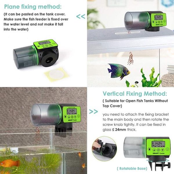 Automatisk foderautomat - 200 ml - Akvarium - Fiskefoder
