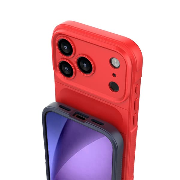 iPhone 17-PRO-MAX telefondeksel, mykt deksel, hvit