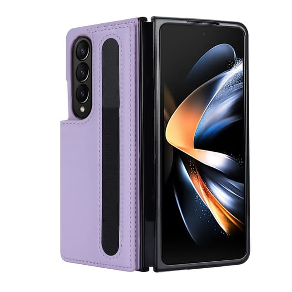 SAM Galaxy Z Fold7, Sammenleggbart telefondeksel med pennholder, Lys lilla