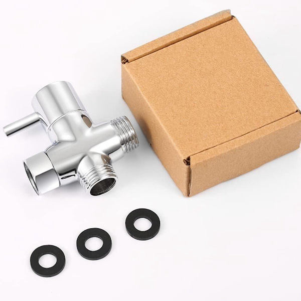 G1/2\" Dusjhode Omleder Ventil, 100% Solid Messing Dusjarm Omleder Ventil for Håndholdt Dusjhode og Fast Sprayhode, 20mm