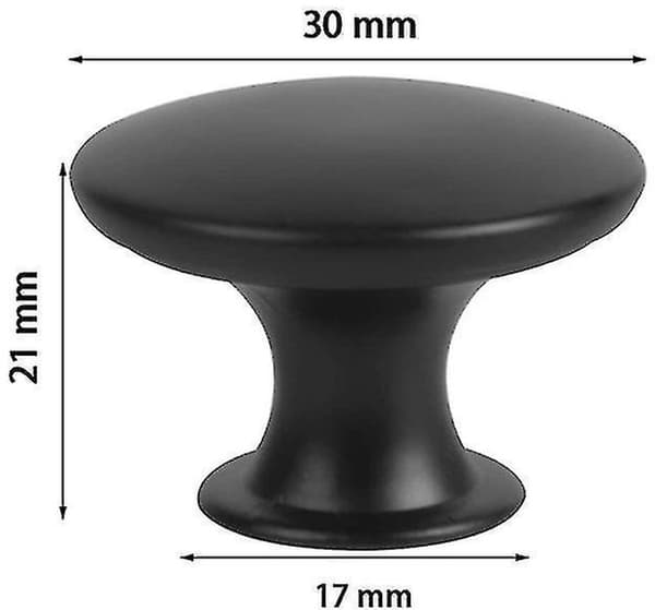 16 Sorte Dørhåndtak - Skuffehåndtak - 30mm
