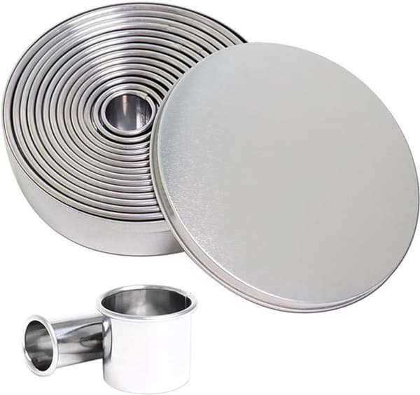 12 Cookie Cutters i Rustfritt Stål - Bakeingredienser - Cookie Cutters - Bakeformsett