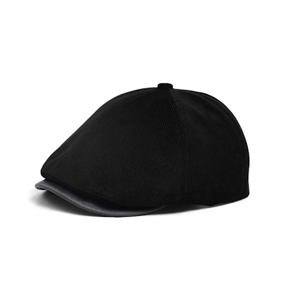 Alsidig beret til forår og efterår, sofistikeret Hong Kong-stil, sort