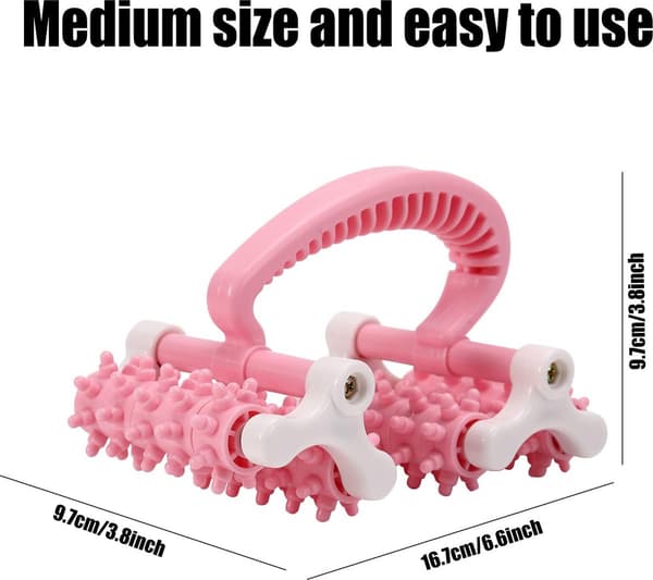 Massageutrustning - Ben fascia roller - Muskelroller - Rosa