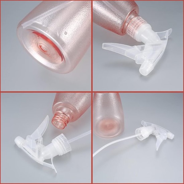 Sprayflaskor för växter och hushåll - 2-pack - Rosa/Grön - Plast