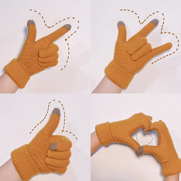 Studie touchscreen fuldfinger bomuldshandsker, cykelhandsker (orange)