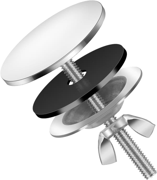 Diskho lock - Rostfritt stål kranhåls lock - 5 cm läckagesäker kranhålsplugg - kökshålslock - silver