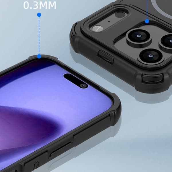 Kompatibel med iPhone 15 PRO MAX mobilskal, fallsäkert mobilskal, röd