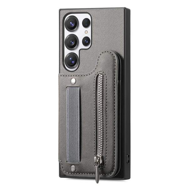 Samsung S23 Ultra Plånboksfodral, Kortfodral Skydd, Grå