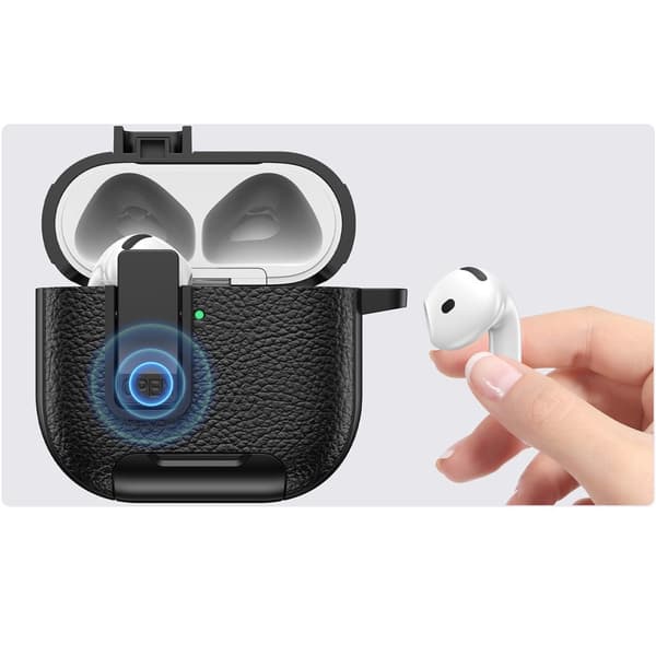iPhone AirPods 1:a/2:a generationen, hörlursfodral, Bluetooth-hörlursfodral, vit+mörkblå