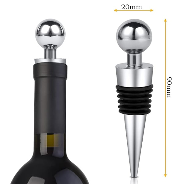 3-pack vinflaskproppar, flaskproppar, champagneflaskproppar, återanvändbara flaskproppar, plastflaskproppar