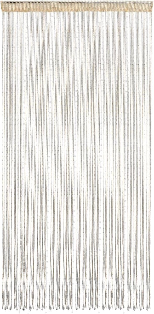 Raidalliset verhot - 91cm*200cm - lasioville - (samppanjan värinen)