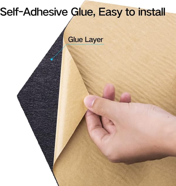 Akustikpaneler, lydabsorberende paneler, lydisolerende skumplade, polyesterfiber med høj densitet, pakke med 12, 30*30 cm, selvklæbende, absorberer lyd