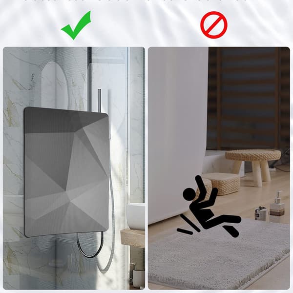 Absorberande badrumsmatta, halkfri, snabbtorkande, grå
