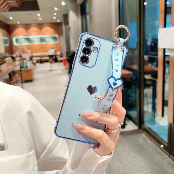 Samsung Galaxy A55 Mobilskal med Handledsrem (Blå)