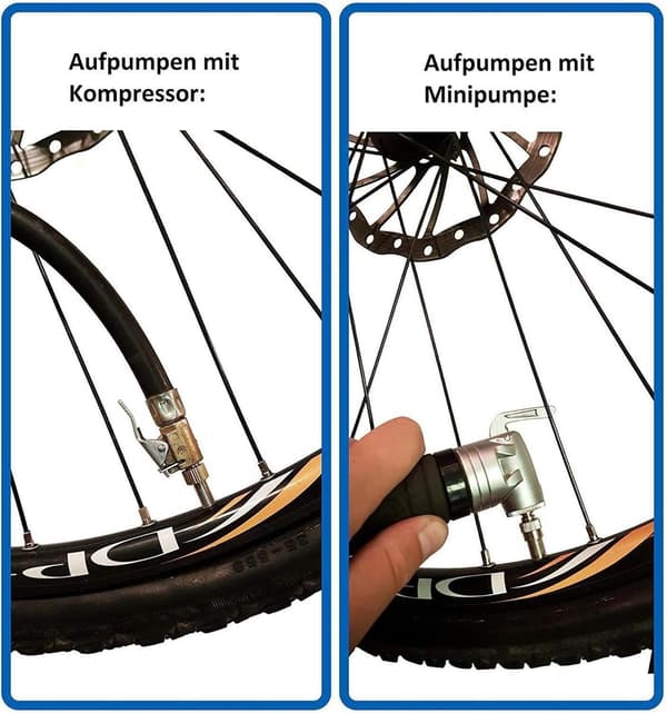 Cykelventilsadapter - Lämplig för Dv, Av, Sv däckventilsadapterkit