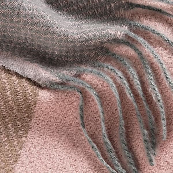 Vinter Skjerf for Kvinner - Rutete Lang Duskeskjerf - 180×70cm - Rosa
