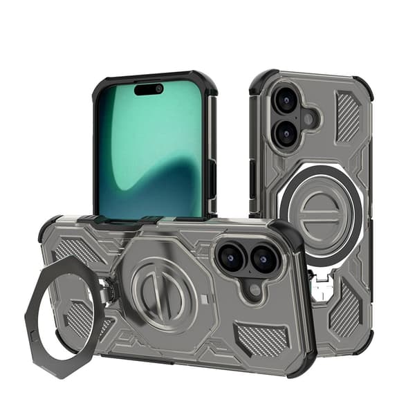 iPhone 17 Airbag Mobilskal, Skyddande Mobilskal, Svart/Grå