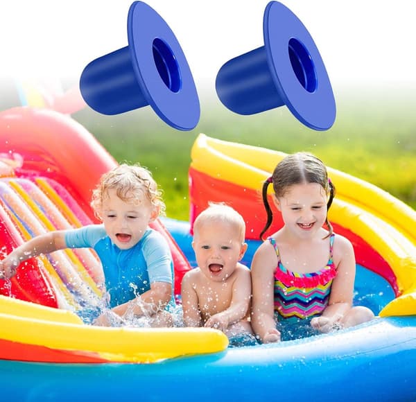 Fire-delt poolpropsæt - til Intex og Bestway spabade - blå