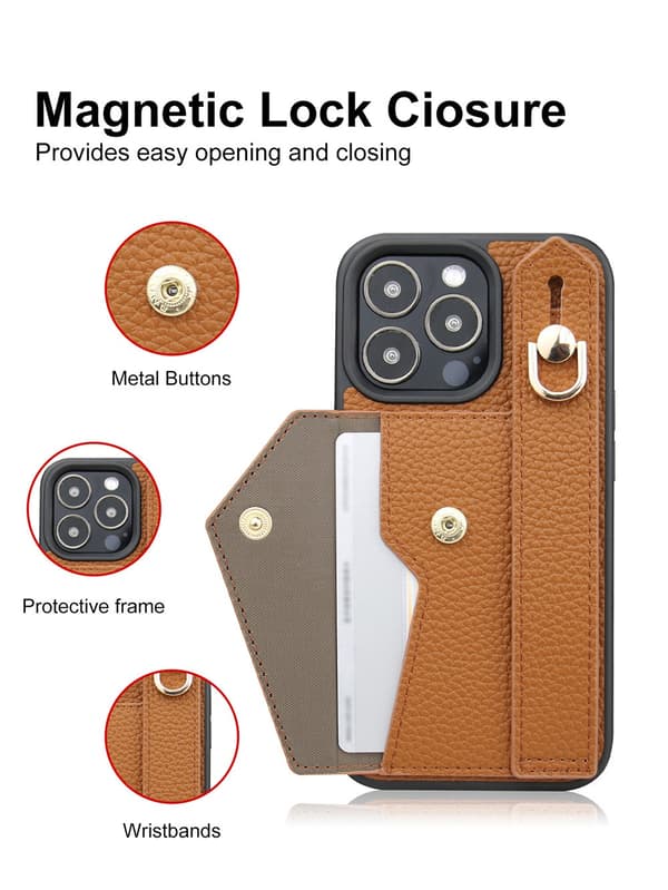 iPhone 11PRO, armbandsskal, kortfodral (vit)