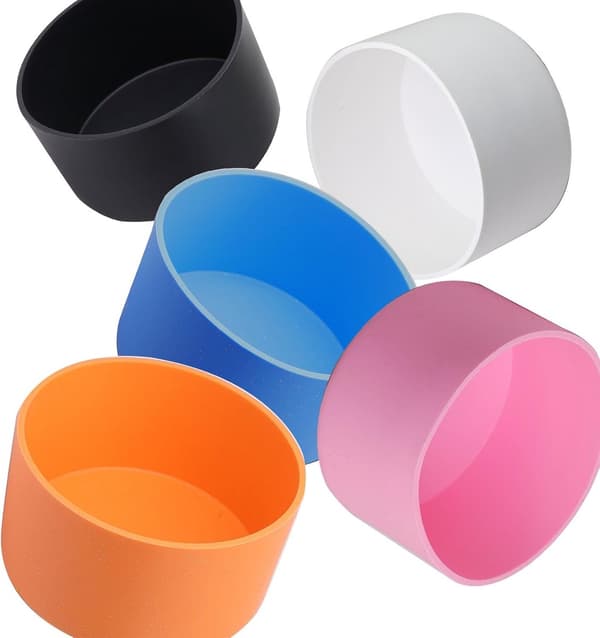 5-Delars Set - Silikonunderlägg - Lämpliga för Vattenflaskor och Koppar - Isolerade Koppärmar - 7,5 cm Diameter