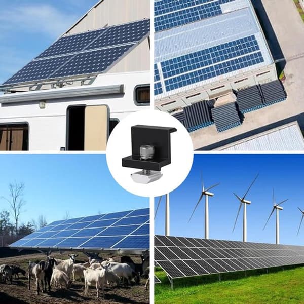 4-delars nyckeltyp solpanel monteringsfäste set - För RV takmontering