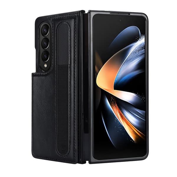 SAM Galaxy Z Fold7, Foldbart telefoncover med penneholder, Sort