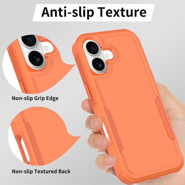 iPhone 17 Pro Max Støtsikkert Telefondeksel, Rød