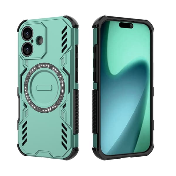 iPhone 17 Stöttåligt skyddsfodral, mobilskal, Grön