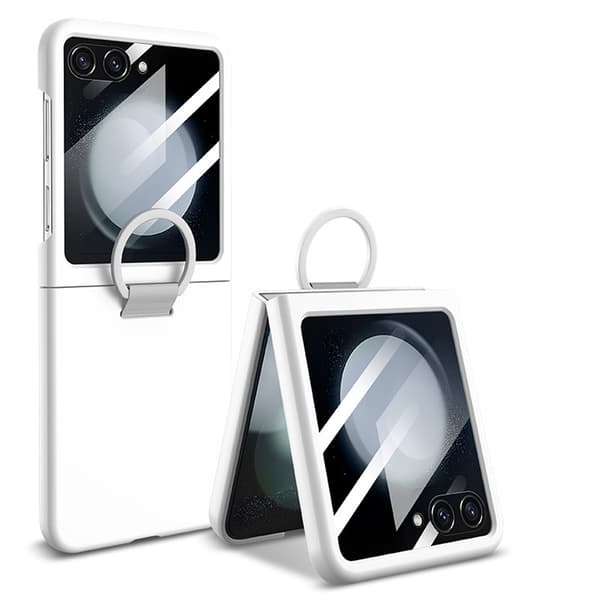 Samsung Z Flip7 mobilskal, hopfällbart mobilskal, vit