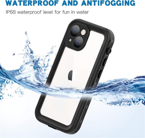 Yksittäispakkaus - iPhone 13 Mini vedenpitävä kotelo - IP68 vedenpitävä kotelo - Musta