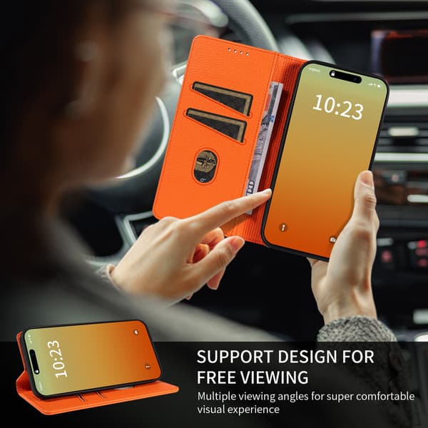 Kompatibel med iPhone 16 Pro Max covers, Apple covers, tyverisikre flip covers (sort)