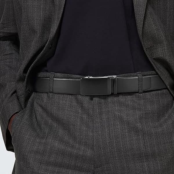 Todelt tøjbælte - Herrebælte - Sort - 120 cm