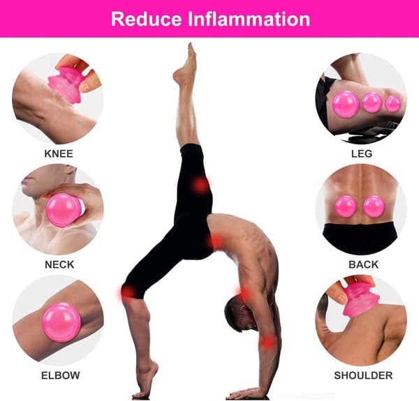 4-delars set - Slimming Cupping - Slimming Cupping - Koppningsset - Koppningsmassage - rosa