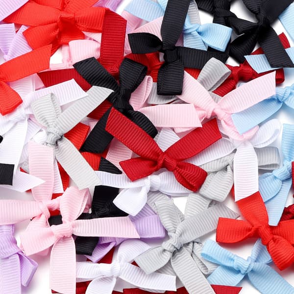 100 presentrosetter, små bandrosetter, DIY handgjorda