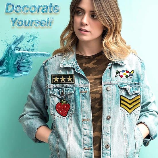 60 broderte merker - DIY Applikasjon - Klesmerker