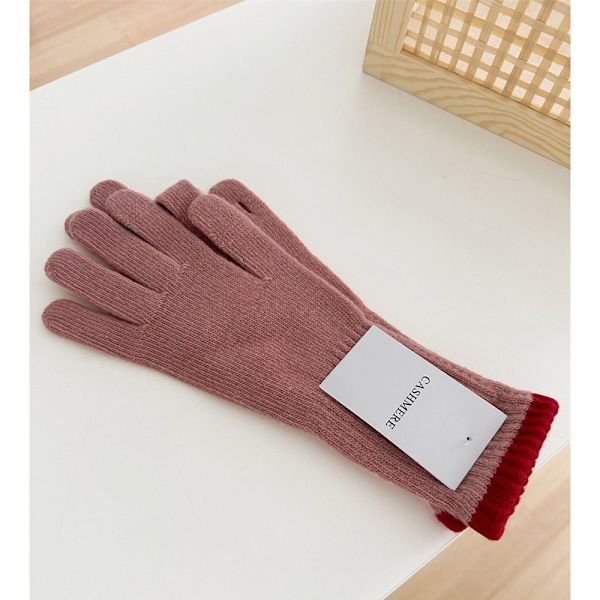 Varme efterår/vinter handsker, fingerløse touchscreen handsker, blomme pink