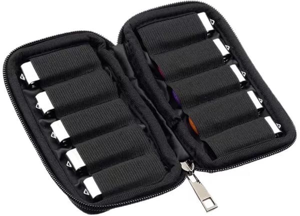 1 stk. - USB opbevaringspose - USB beskyttende opbevaringspose - Sort - 10 rum - 16*9 cm