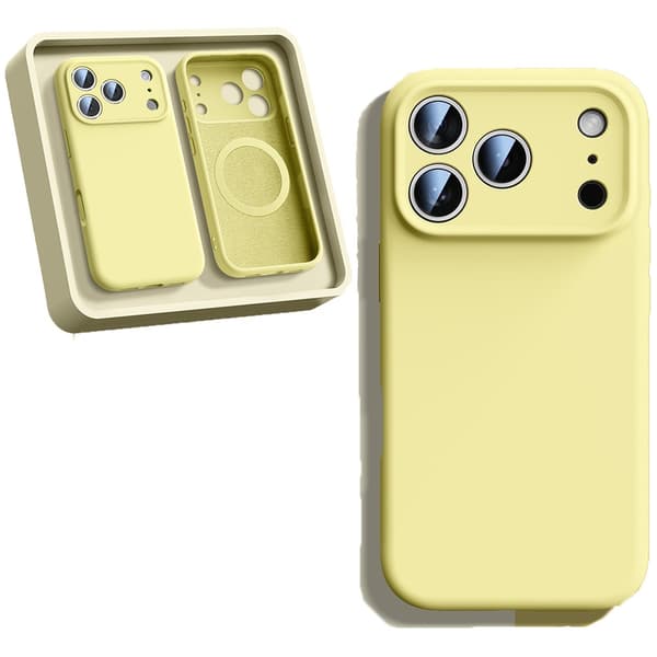 iPhone 17 Pro Silikon Telefondeksel, Gul
