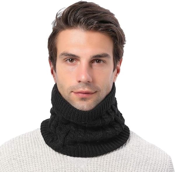 Vinter Halsvarmer - Varm Halsvarmer - Unisex - Sort