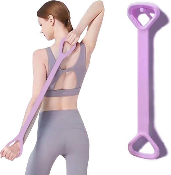 Figur-otte modstandsbånd, elastik - bærbar Pilates elastik - lilla